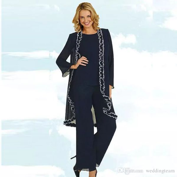 navy blue mother of the bride pant suits bateau neck with ruffled jackets formal wedding guest dress plus size chiffon mothers groom dresses, Black;red
navy blue mother of the bride pant suits bateau neck with ruffled jackets formal wedding guest dress plus size chiffon mothers groom dresses, Black;red