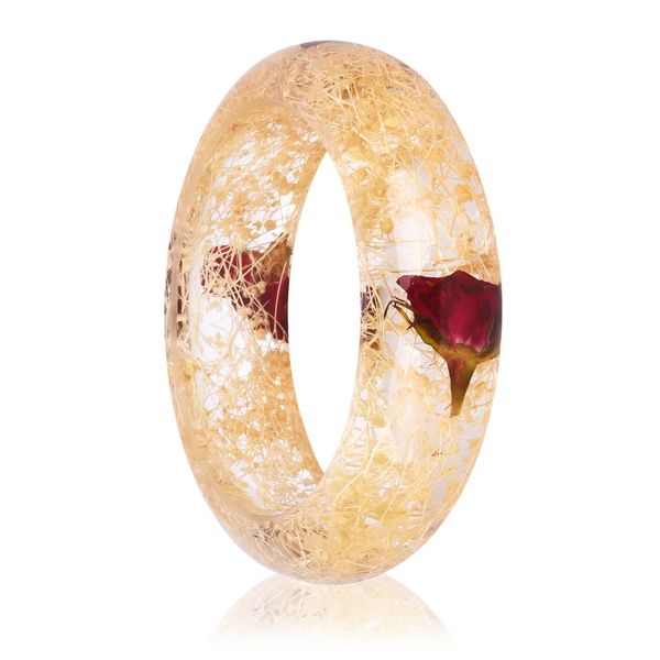 2018 new handmade fashion clear resin dried flower plant bangle for girls women transparent jewelry, Black
2018 new handmade fashion clear resin dried flower plant bangle for girls women transparent jewelry, Black