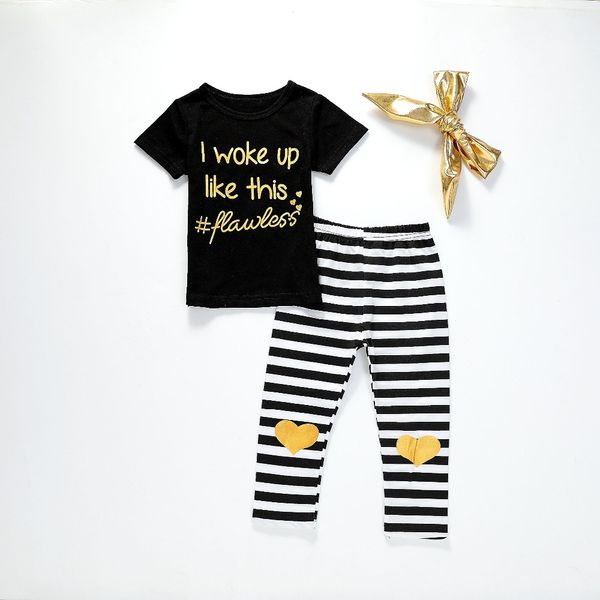 3pcs kid children baby girl clothes newborn baby girls clothing set pink t-shirt pants love pattern headband infant outfits, White
3pcs kid children baby girl clothes newborn baby girls clothing set pink t-shirt pants love pattern headband infant outfits, White
