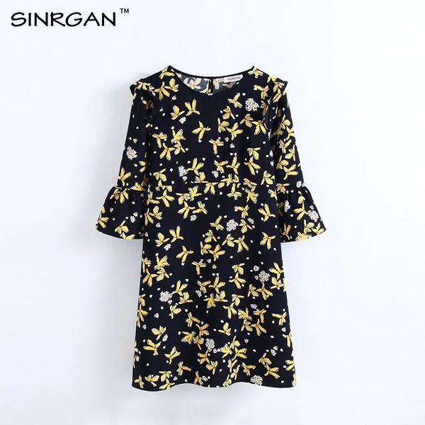sinrgan women summer dress spring flare three quarter sleeve ruffles patchwork dress casual o neck ladies loose dresses vestidos, White;black
sinrgan women summer dress spring flare three quarter sleeve ruffles patchwork dress casual o neck ladies loose dresses vestidos, White;black