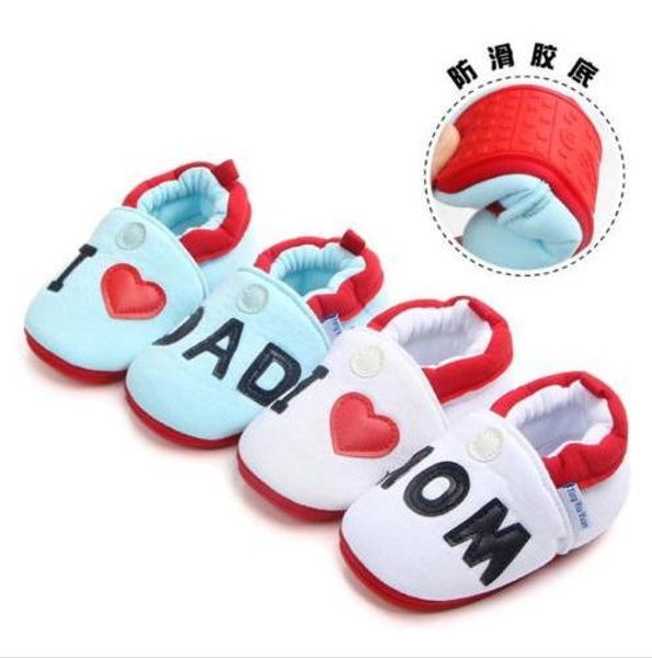 Newborn Baby Shoes Cute Kids Child Baby Girl Boy Round Toe Flats Soft Slippers Shoes I Love MOM/DAD
Newborn Baby Shoes Cute Kids Child Baby Girl Boy Round Toe Flats Soft Slippers Shoes I Love MOM/DAD