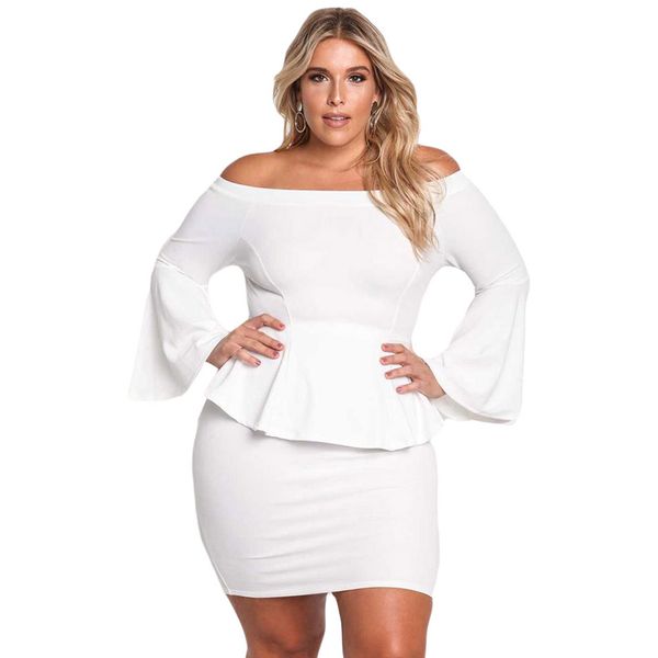 mayfull xl-3xl women formal empire slash neck ruffles flare sleeve patchwork dress lady work office dress plus size brand, White;black
mayfull xl-3xl women formal empire slash neck ruffles flare sleeve patchwork dress lady work office dress plus size brand, White;black