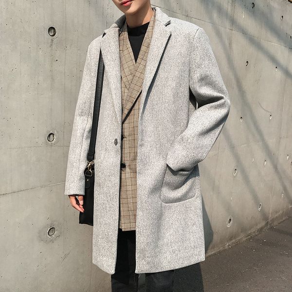 2018 men's fashion trench wool blend overcoat loose casual cotton-padded clothes woolen cashmere grey/black/camel coats m-3xl
2018 men's fashion trench wool blend overcoat loose casual cotton-padded clothes woolen cashmere grey/black/camel coats m-3xl