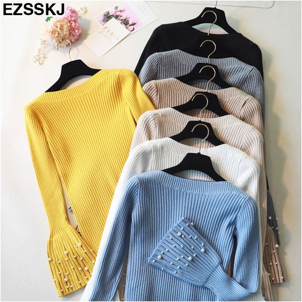 slash neck winter sweater for women autumn pullovers pearl beading thick sweater lady warm knit flare sleeve vintage top, White;black
slash neck winter sweater for women autumn pullovers pearl beading thick sweater lady warm knit flare sleeve vintage top, White;black