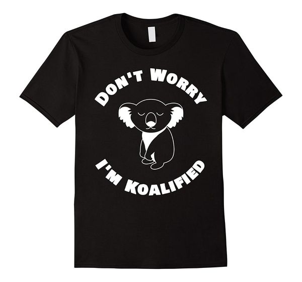 funny koala joke t shirt - worry i'm koalified summer short sleeves cotton t-shirt fashion comfortable tee, White;black
funny koala joke t shirt - worry i'm koalified summer short sleeves cotton t-shirt fashion comfortable tee, White;black