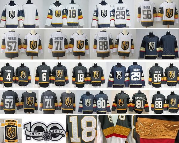 NEW Vegas Golden Knights Hockey 29 Marc-Andre Fleury 71 William Karlsson 4 Clayton Stoner 6 Colin Miller Jersey 100TH Inaugural Season Patch
NEW Vegas Golden Knights Hockey 29 Marc-Andre Fleury 71 William Karlsson 4 Clayton Stoner 6 Colin Miller Jersey 100TH Inaugural Season Patch