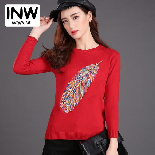 2019 new arrival autumn sweaters women pullover colorful feather sweater ladies fashion casual long sleeve beading pull femme, White;black
2019 new arrival autumn sweaters women pullover colorful feather sweater ladies fashion casual long sleeve beading pull femme, White;black