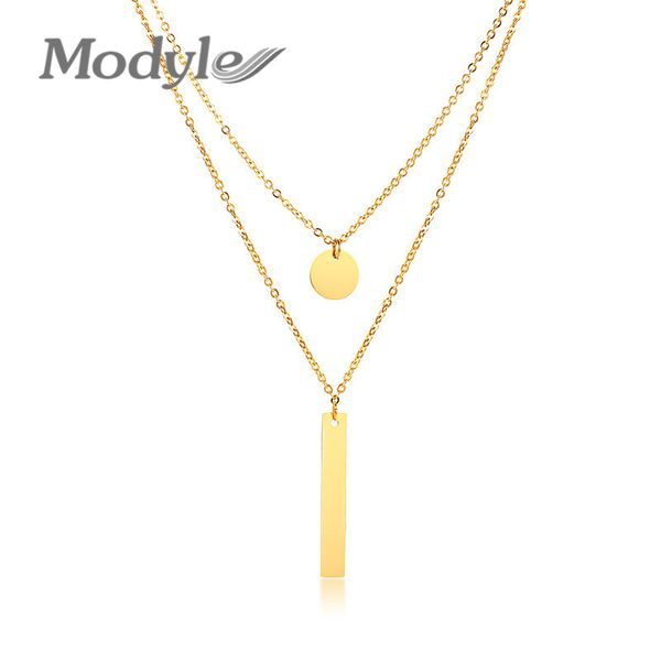 modyle layered coin necklace for women customize alphabet tag bar female jewelry stainless steel elegant party jewelry, Silver
modyle layered coin necklace for women customize alphabet tag bar female jewelry stainless steel elegant party jewelry, Silver