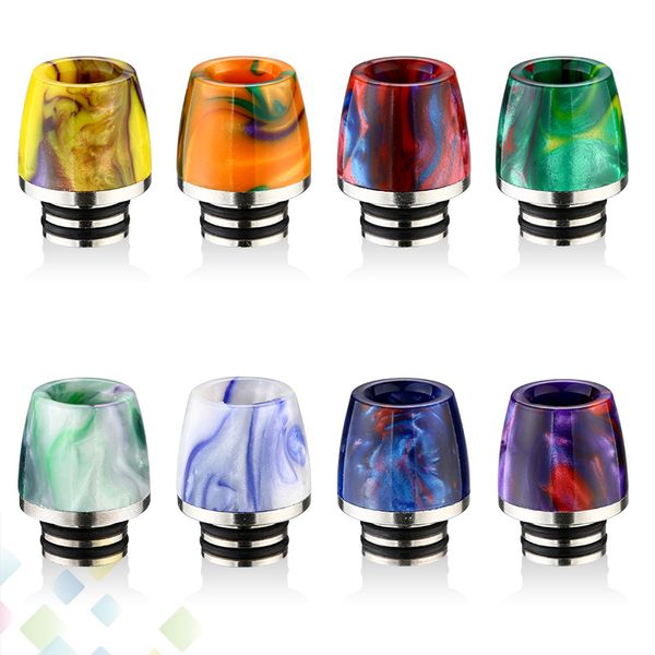 

510 SS Epoxy Resin drip tips Wide Bore 510 dripper tip Mouthpiece Fit TFV8 Baby beast Tank 510 Atomizers Ecig DHL Free