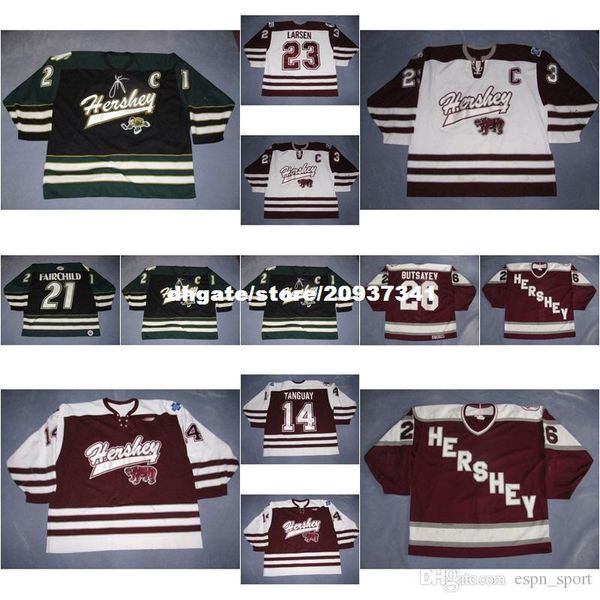 custom mens womens kids 21 kelly fairchild 23 brad larsen 14 alex tanguay ahl hershey bears 100% embroidery custom hockey jerseys goalit cut, Black;red
custom mens womens kids 21 kelly fairchild 23 brad larsen 14 alex tanguay ahl hershey bears 100% embroidery custom hockey jerseys goalit cut, Black;red
