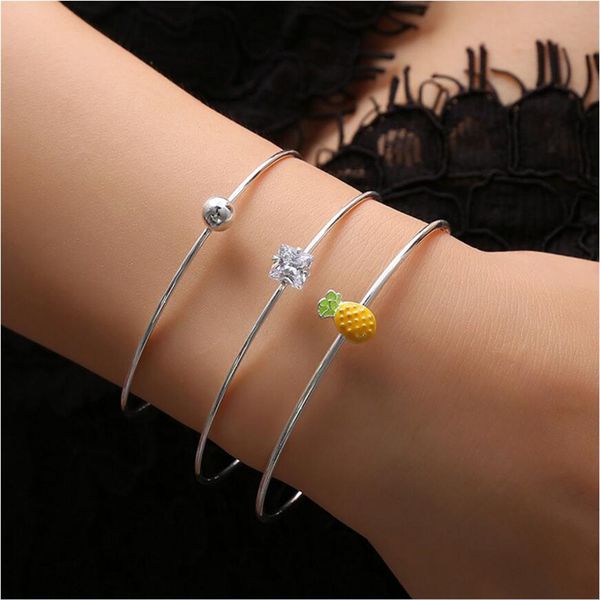 3 pcs/set fashion round pineapple crystal bangles women pretty girl punk style women charm bracelet set jewelry statement gift, Black
3 pcs/set fashion round pineapple crystal bangles women pretty girl punk style women charm bracelet set jewelry statement gift, Black