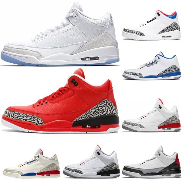 2018 men Pure White 3 3s Basketball shoes black blue Pure Money International Flight Red Black cement trainers shoes sneakers size US 8-13 
2018 men Pure White 3 3s Basketball shoes black blue Pure Money International Flight Red Black cement trainers shoes sneakers size US 8-13