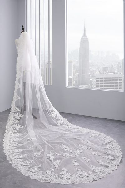 2018 new long white ivory wedding veil appliques lace beaded bridal veils bride wedding accessories for wedding dresses qc1210, Black
2018 new long white ivory wedding veil appliques lace beaded bridal veils bride wedding accessories for wedding dresses qc1210, Black