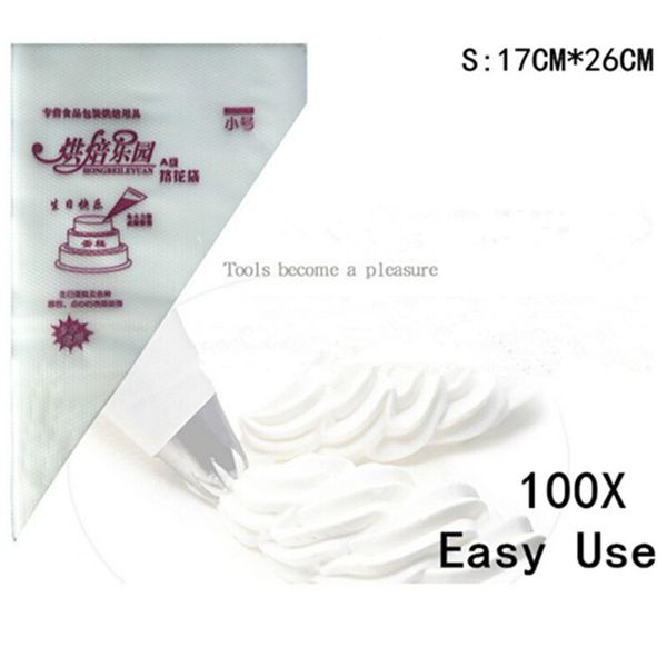 100pcs/set cream pastry bag disposable piping bag icing fondant cake cream decorating pastry tip tool 17x 26cm pc870248
100pcs/set cream pastry bag disposable piping bag icing fondant cake cream decorating pastry tip tool 17x 26cm pc870248