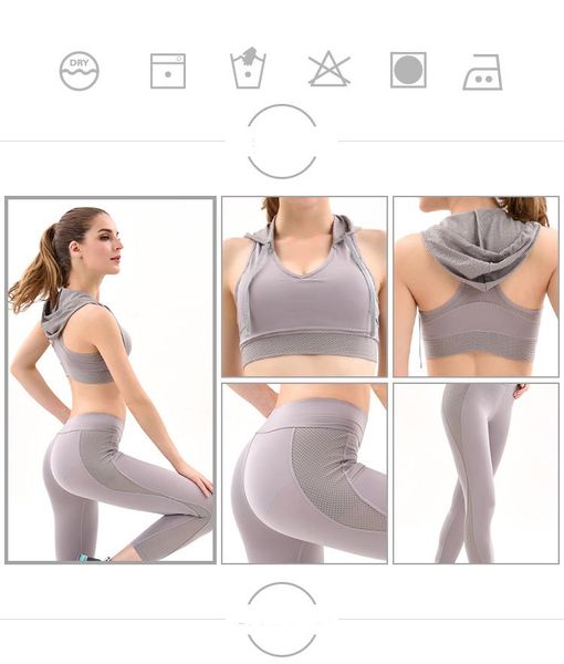 women 3pcs suit sport t-shirt+bra +pants female gym jogging sport set yoga suits fitness suits for women running cropped top, Gray
women 3pcs suit sport t-shirt+bra +pants female gym jogging sport set yoga suits fitness suits for women running cropped top, Gray