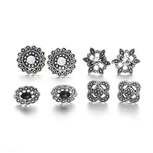 new fashion punk style 4 pairs earring sets for women wedding gifts opal jewelry zircon hollow flower stud earrings set hz, Golden;silver
new fashion punk style 4 pairs earring sets for women wedding gifts opal jewelry zircon hollow flower stud earrings set hz, Golden;silver
