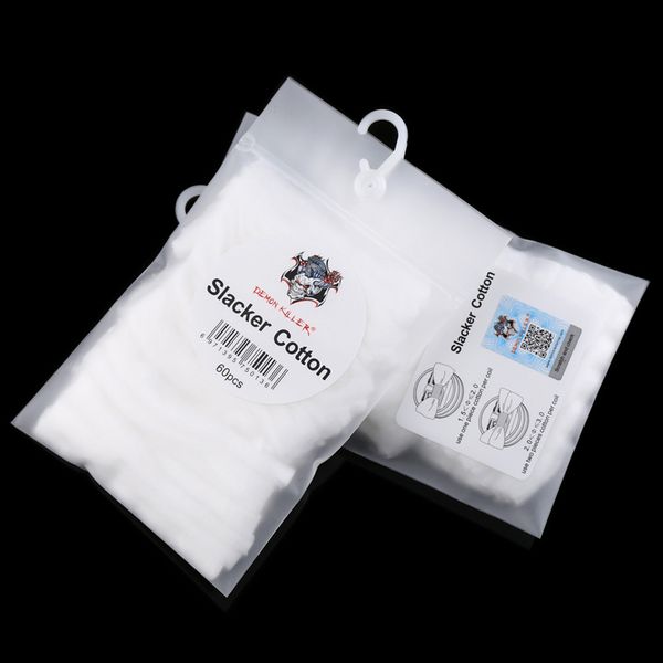 Authentic Slacker Cotton Vape Demon killer DIY Cottons 60pcs A package for RDA RDTA RTA Tanks Ecig High quality DHL Free
Authentic Slacker Cotton Vape Demon killer DIY Cottons 60pcs A package for RDA RDTA RTA Tanks Ecig High quality DHL Free