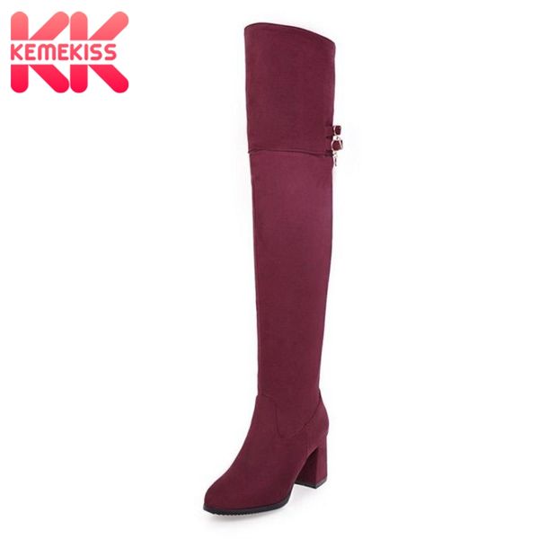 kemekiss 4 color women high heel boots round toe zipper metal buckle over knee boots ornate long woman footwear size 34-39, Black
kemekiss 4 color women high heel boots round toe zipper metal buckle over knee boots ornate long woman footwear size 34-39, Black