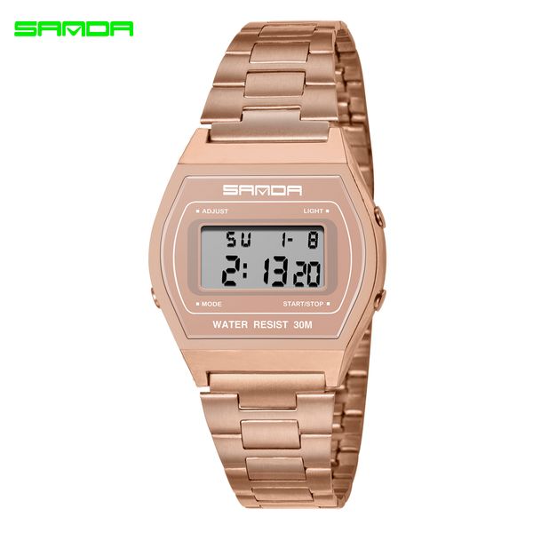 sanda brand led digital watch men stainless steel bracelet waterproof women watches sport clock, Slivery;brown
sanda brand led digital watch men stainless steel bracelet waterproof women watches sport clock, Slivery;brown