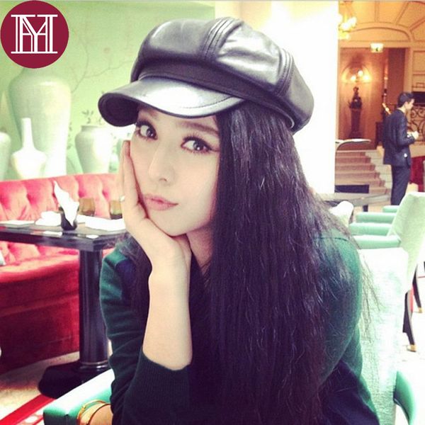 2017 enuine leather berets "fanbingbing" lady fashion headgear 100% real leather hat casual cap for girls, Blue;gray
2017 enuine leather berets "fanbingbing" lady fashion headgear 100% real leather hat casual cap for girls, Blue;gray