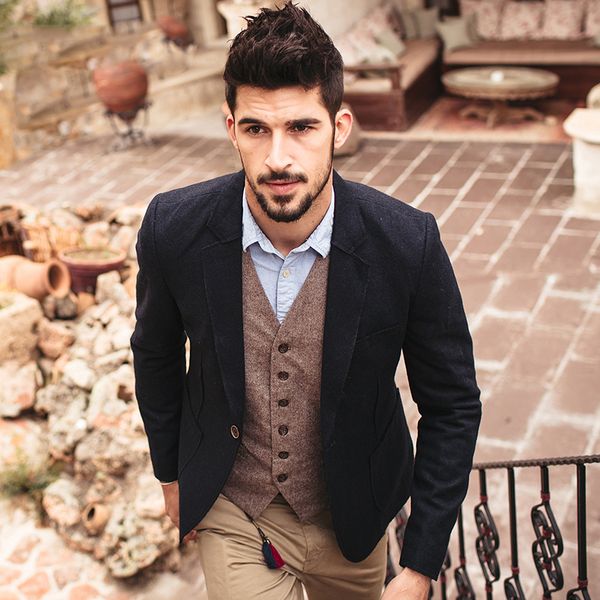 brand 2018 new autumn winter casual blazers men length slim fit suit jacket fashion coats, White;black
brand 2018 new autumn winter casual blazers men length slim fit suit jacket fashion coats, White;black