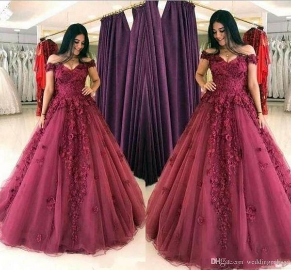 2018 dark red ball gown evening prom dresses lace applique handmade flowers sweep train formal evening party wear vestidos de noche custom, Black;red
2018 dark red ball gown evening prom dresses lace applique handmade flowers sweep train formal evening party wear vestidos de noche custom, Black;red