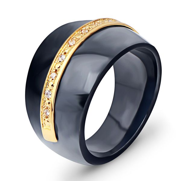 unique design black & white ceramic rings for women gold color stainless steel cubic zircon channel ceramic wedding jewelry, Golden;silver
unique design black & white ceramic rings for women gold color stainless steel cubic zircon channel ceramic wedding jewelry, Golden;silver
