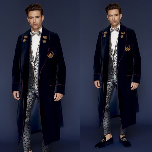 latest long wedding tuxedos fashion groom wear upper grade tuxedos groomsmen party customized suit long business coat and pants, Black;gray
latest long wedding tuxedos fashion groom wear upper grade tuxedos groomsmen party customized suit long business coat and pants, Black;gray