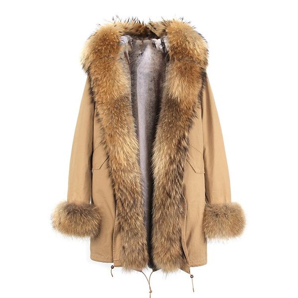 brown raccoon fur trim jazzevar women snow jacket brown white fox and rabbit fur lining khaki long parkas sweden usa, Black
brown raccoon fur trim jazzevar women snow jacket brown white fox and rabbit fur lining khaki long parkas sweden usa, Black
