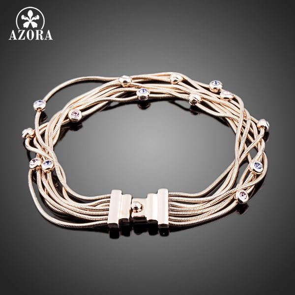 azora seven coil rose gold color stellux austrian crystal jewelry bracelets ts0026, Black
azora seven coil rose gold color stellux austrian crystal jewelry bracelets ts0026, Black