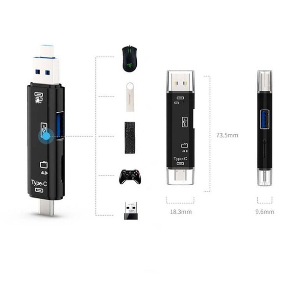 Micro TF карта C USB Тип USB SD Card Reader OTG концентратор адаптер Поддержка TF / Micro для телефона
Micro TF карта C USB Тип USB SD Card Reader OTG концентратор адаптер Поддержка TF / Micro для телефона