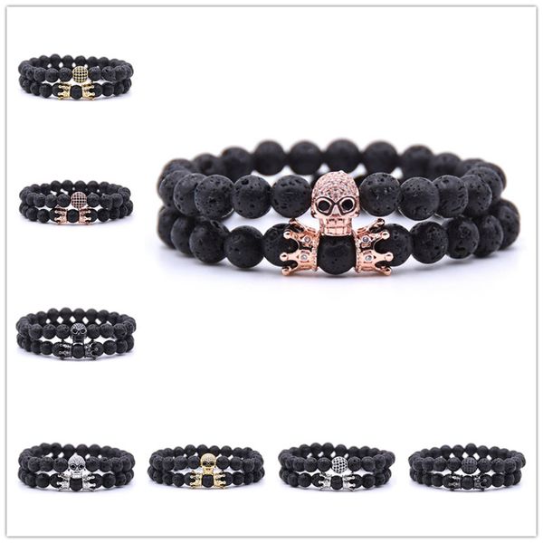 8 optios trendy lava stone pave cz ball imperial crown skull charm bracelet men women bracelet jewelry pulseira jewelry, Black
8 optios trendy lava stone pave cz ball imperial crown skull charm bracelet men women bracelet jewelry pulseira jewelry, Black