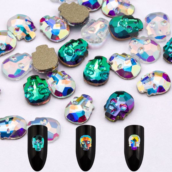 20pcs nail decorations rhinestones glass colorful skull shape gem stones for nail 3d decorations, Silver;gold
20pcs nail decorations rhinestones glass colorful skull shape gem stones for nail 3d decorations, Silver;gold