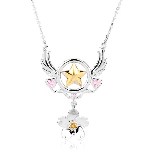dongsheng fashion card captor sakura necklace star flowers cardcaptor sakura angel wings cosplay pendant for woman girl gift-30, Silver
dongsheng fashion card captor sakura necklace star flowers cardcaptor sakura angel wings cosplay pendant for woman girl gift-30, Silver