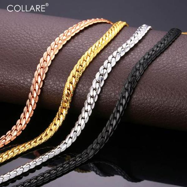 collare trendy men snake chain black gun/rose gold/gold/silver color necklace men link chain jewelry party gift n513
collare trendy men snake chain black gun/rose gold/gold/silver color necklace men link chain jewelry party gift n513