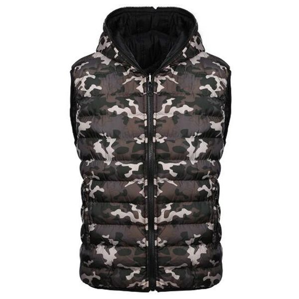 mens clothing winter sleeveless jackets thickening fashion warm coats casual camouflage printed mens down waistcoats a5070, Black;white
mens clothing winter sleeveless jackets thickening fashion warm coats casual camouflage printed mens down waistcoats a5070, Black;white