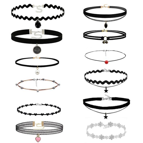 2018 new fashion trendy choker necklace black lace leather velvet strip woman collar party jewelry neck accessories chokers, Silver
2018 new fashion trendy choker necklace black lace leather velvet strip woman collar party jewelry neck accessories chokers, Silver