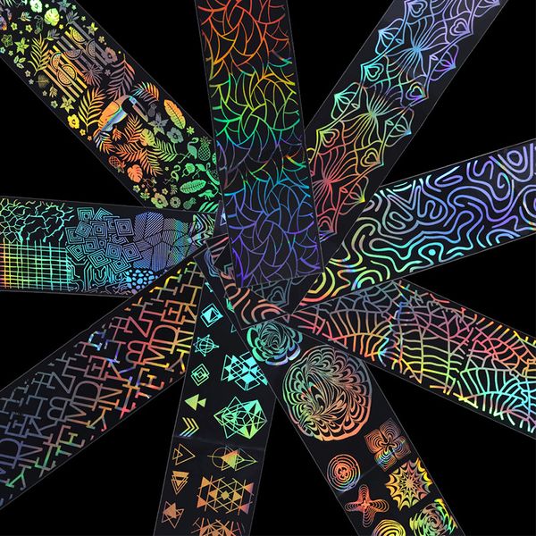 bird fruit plant holographic nail foil 4*50cm laser firework wave triangle transfer sticker manicure nail art decoration, Black
bird fruit plant holographic nail foil 4*50cm laser firework wave triangle transfer sticker manicure nail art decoration, Black