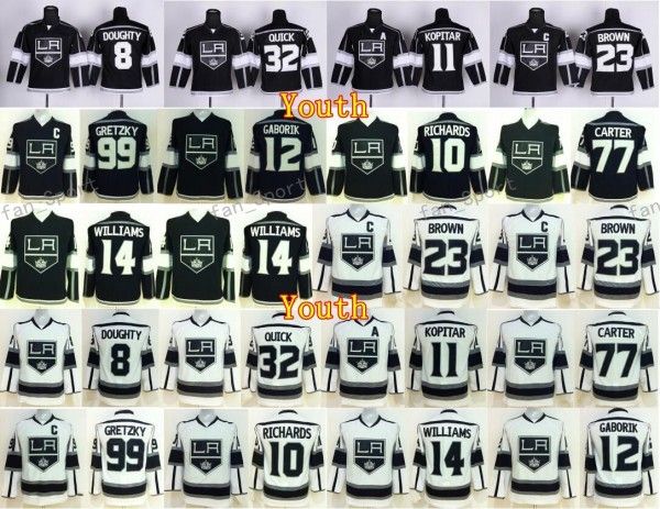 Los Angeles Kings Youth Hockey Jerseys 8 Drew Doughty 32 Jonathan Quick 10 Mike Richards 11 Anze Kopitar 23 Dustin Brown 99 Wayne Gretzky
Los Angeles Kings Youth Hockey Jerseys 8 Drew Doughty 32 Jonathan Quick 10 Mike Richards 11 Anze Kopitar 23 Dustin Brown 99 Wayne Gretzky