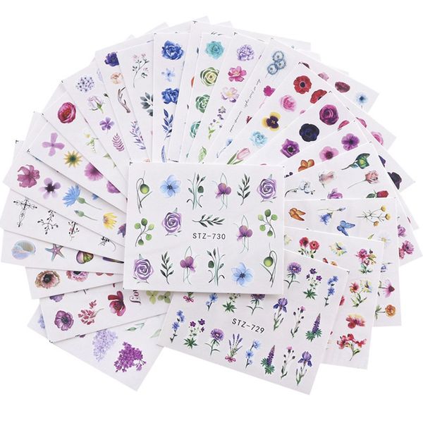 24 pieces/set flower water nail stickers decals rose transfer tip watermark flora painting slider manicure decoration, Black
24 pieces/set flower water nail stickers decals rose transfer tip watermark flora painting slider manicure decoration, Black