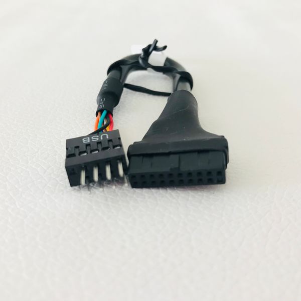 

100pcs/lot 10cm motherboard usb 3.0 20pin female to usb 2.0 9 pin male adapter extension cable
