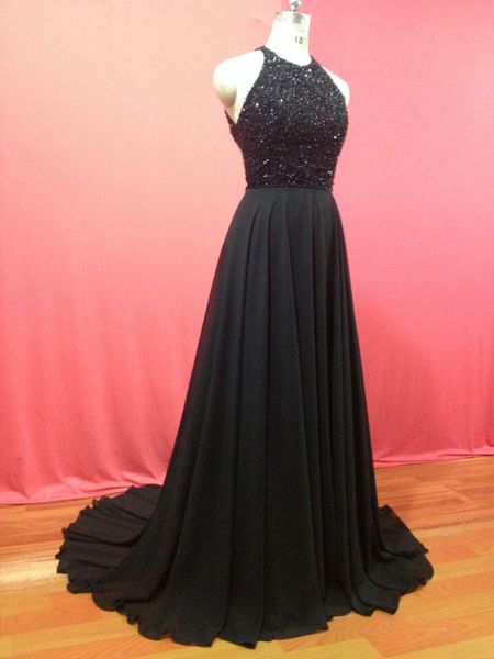 real ps women high collar sleeveless long chiffon beaded black prom dresses plus size evening gowns custom made for women, Red
real ps women high collar sleeveless long chiffon beaded black prom dresses plus size evening gowns custom made for women, Red