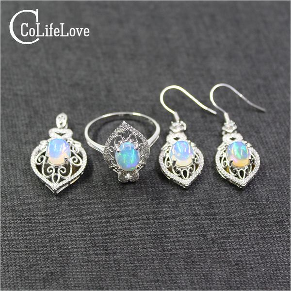 dazzling opal jewelry set 8mm*10mm 100% natural opal ring drop earrings and necklace pendant set solid sterling silver jewelry, Black
dazzling opal jewelry set 8mm*10mm 100% natural opal ring drop earrings and necklace pendant set solid sterling silver jewelry, Black