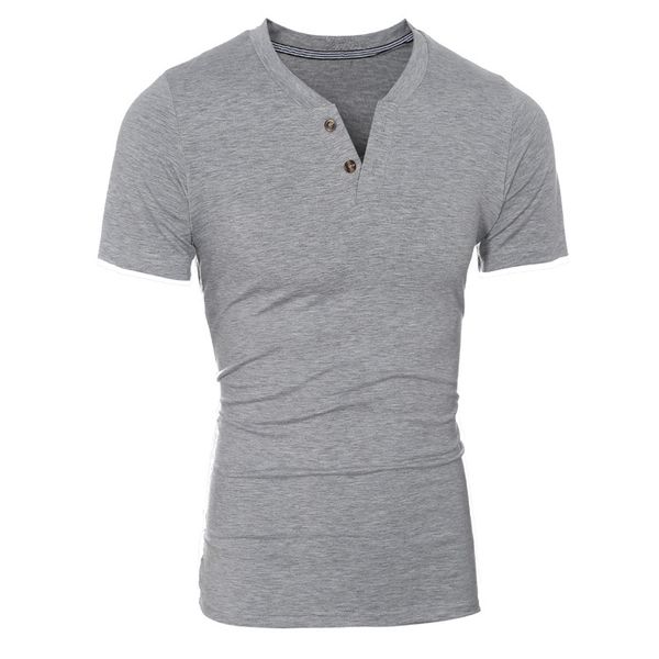 fashion trend two button v collar short sleeved men's casual slim t-shirt summer leisure jacket personality, White;black
fashion trend two button v collar short sleeved men's casual slim t-shirt summer leisure jacket personality, White;black
