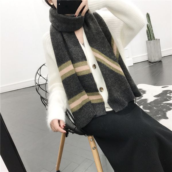 fashion winter women thick scarves female striped imitated cashmere lady collar warm thick patchwork scarf female shawl wraps, Blue;gray
fashion winter women thick scarves female striped imitated cashmere lady collar warm thick patchwork scarf female shawl wraps, Blue;gray
