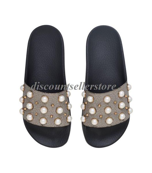 2018 mens and womens fashion slide sandals with Pearl effect and gold-toned studs outdoor beach rubber flop flops size euro35-45
2018 mens and womens fashion slide sandals with Pearl effect and gold-toned studs outdoor beach rubber flop flops size euro35-45