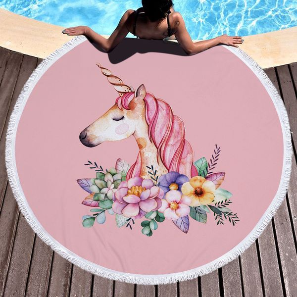 pink cute printed unicorn microfiber large round beach towel toalla microfibra thick terry cloth with tassels beach blanket
pink cute printed unicorn microfiber large round beach towel toalla microfibra thick terry cloth with tassels beach blanket