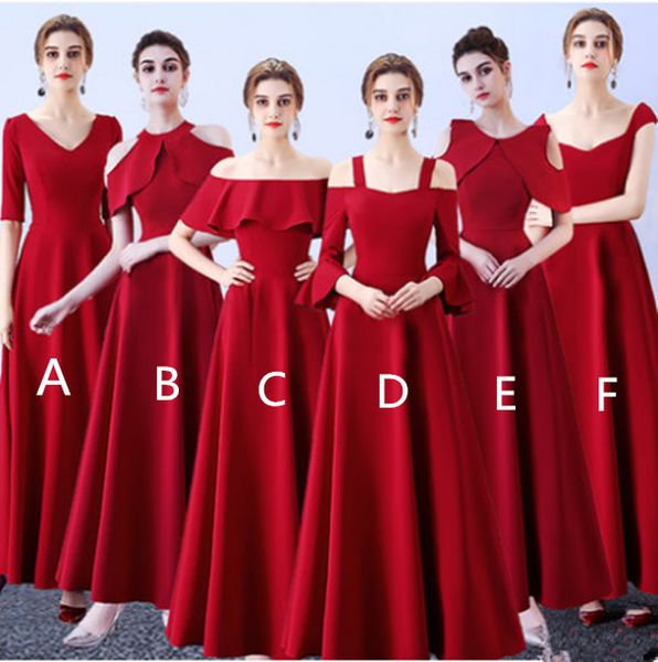 burgundy long bridesmaid dresses zipper back 2018 floor length wedding party dresses elegant formal dresses 6 style, White;pink
burgundy long bridesmaid dresses zipper back 2018 floor length wedding party dresses elegant formal dresses 6 style, White;pink