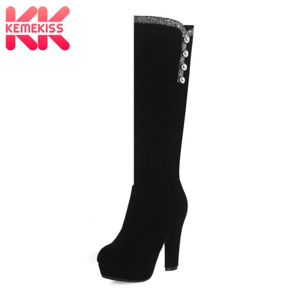 kemekiss new women high heels boots string beads platform shoes woman fur winter warm knee boots ladies footwear size 33-41, Black
kemekiss new women high heels boots string beads platform shoes woman fur winter warm knee boots ladies footwear size 33-41, Black