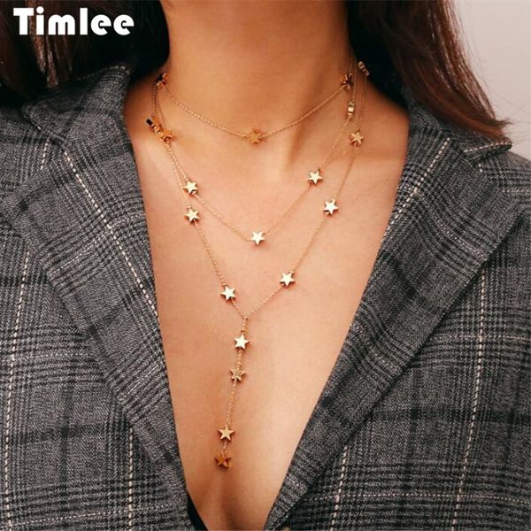 timlee n032 new personality stars alloy pendant multi-storey necklaces wholesale, Golden;silver
timlee n032 new personality stars alloy pendant multi-storey necklaces wholesale, Golden;silver